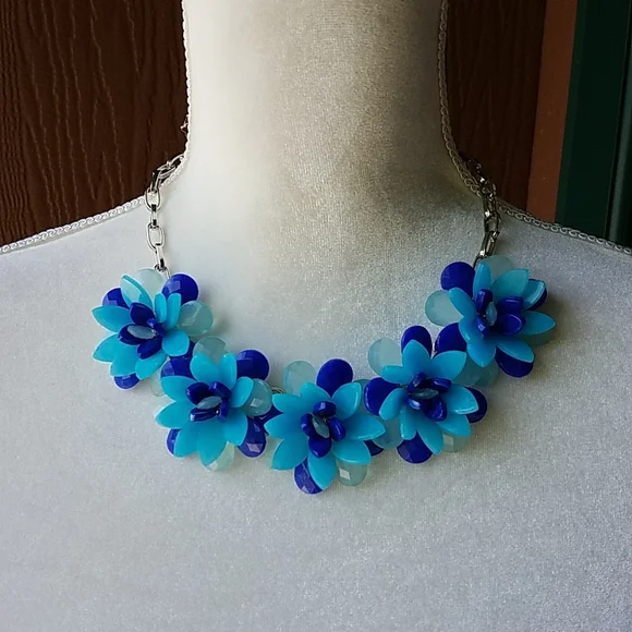 ❁Ma❁ Floral Fun - blue - Paparazzi necklace – JewelryBlingThing